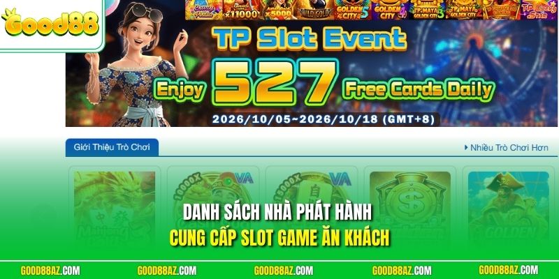 Danh sách nhà phát hành cung cấp slot game ăn khách