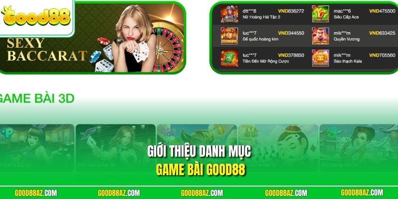 Giới thiệu danh mục game bài Good88